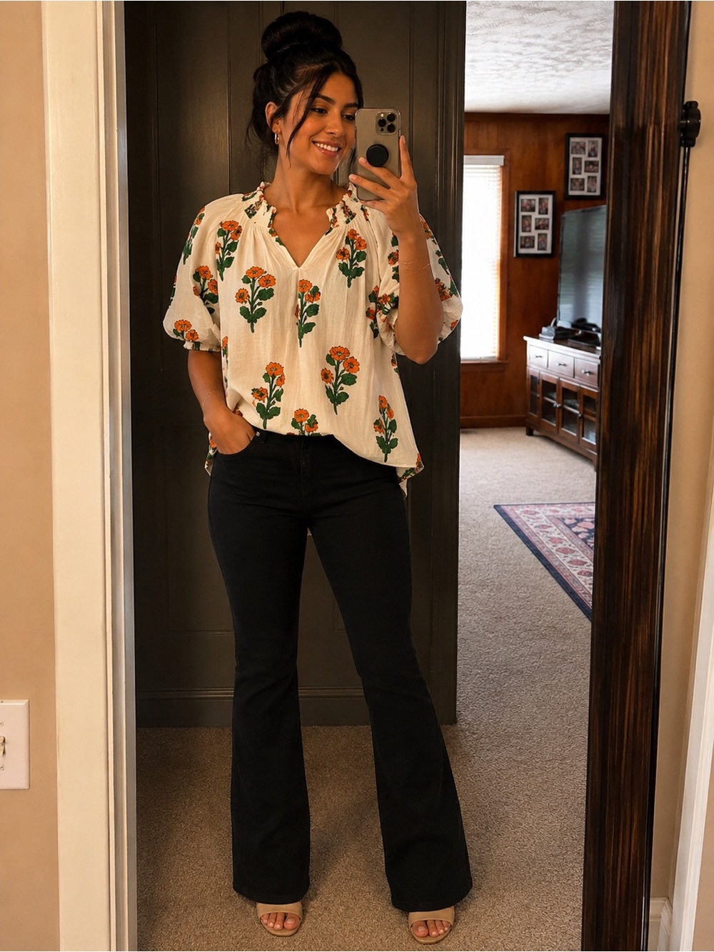 Old Navy Black Boot-Cut Jeans